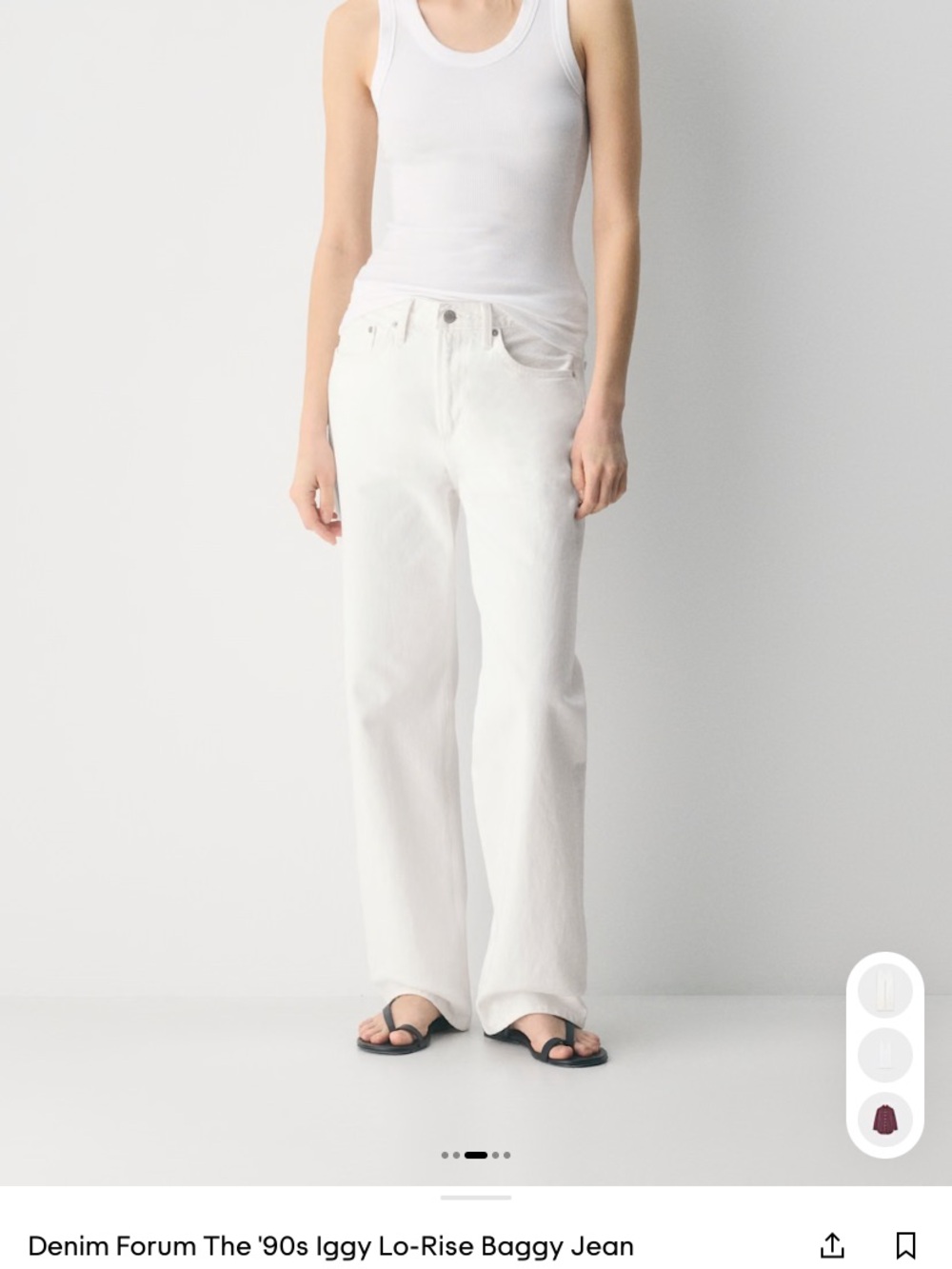 Aritzia White Boyfriend Jeans